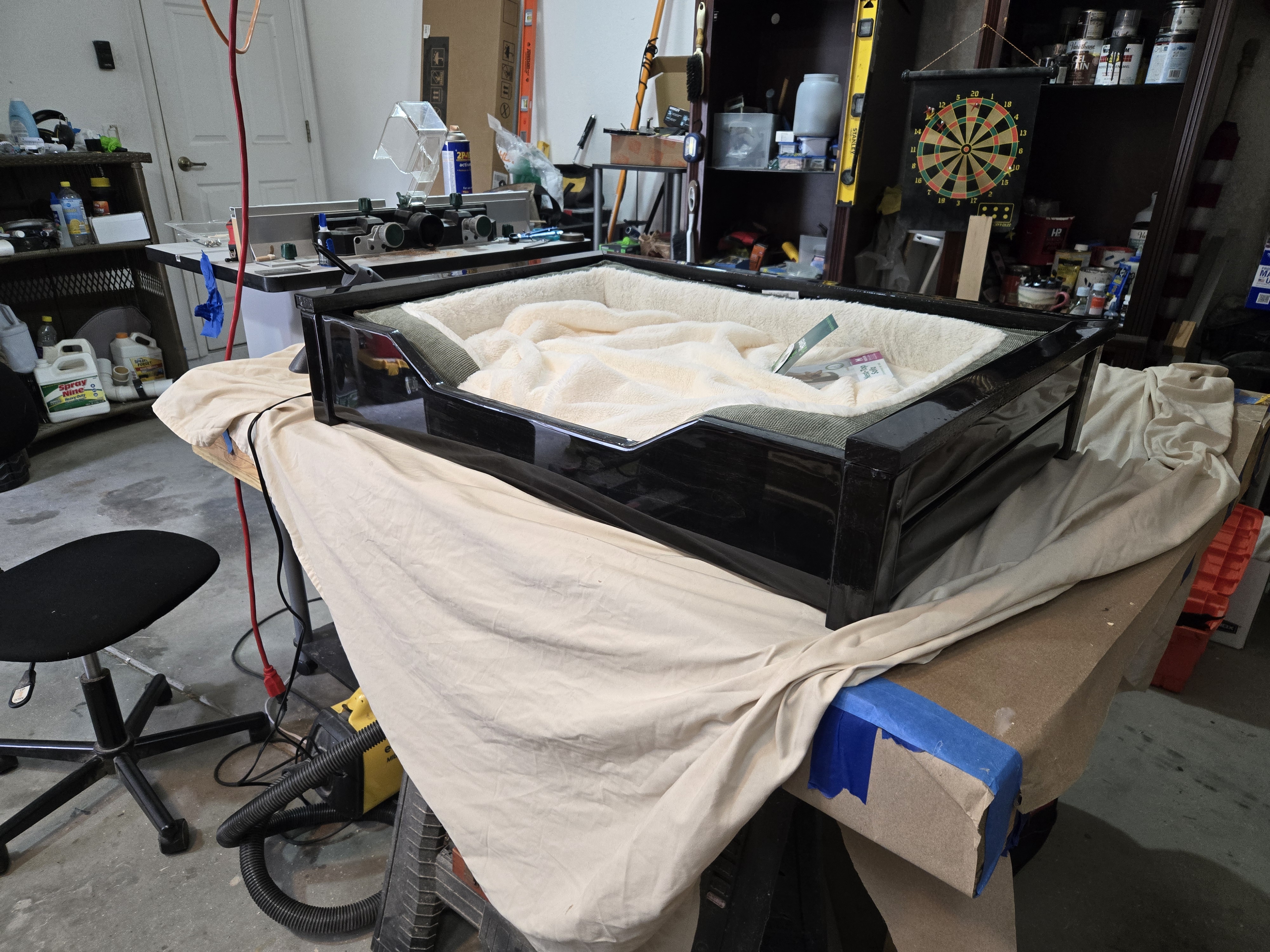 Finished Barkminster bed in the shop